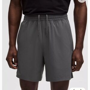 lululemon athletica Grey Pace Breaker Linerless Athletic Shorts